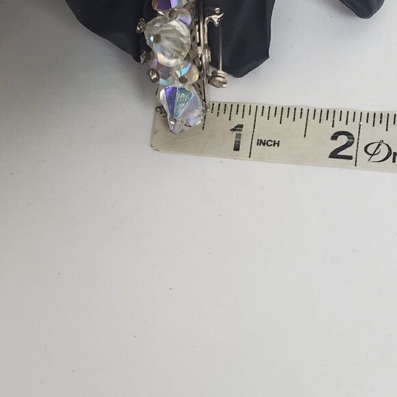 Vintage Aurora Borealis Clear AB Glass Beaded Cluster Silver Tone Brooch Pin‎ - Picture 7 of 9